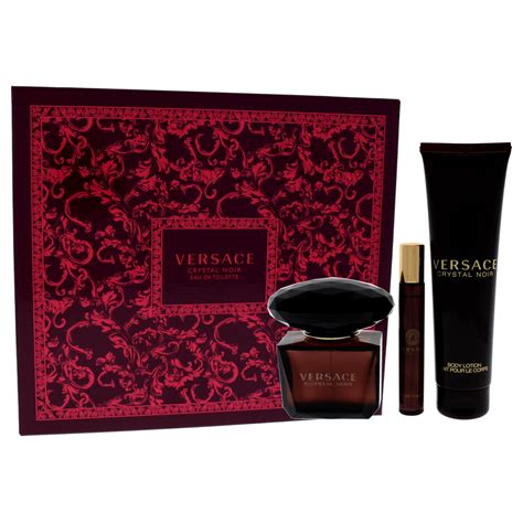 versace crystal noir fall gift set|versace crystal noir perfume set.